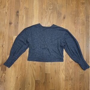 Express Women's‎ Charcoal Gray Cropped fitted Casual Everyday Sweatshirt Size XS